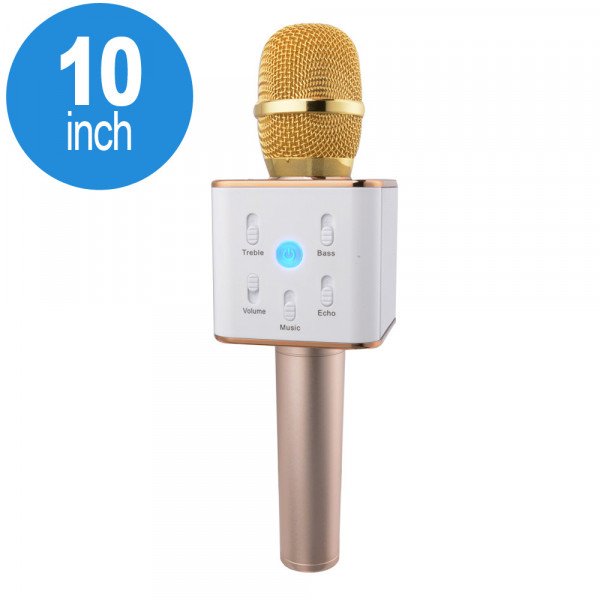 Wholesale Karaoke Microphone Portable Handheld Bluetooth Speaker KTV (Champagne Gold)